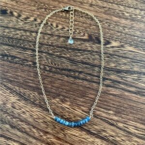 Sapphire and Gold Handmade Choker Necklace